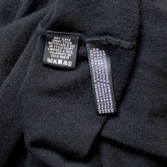 Ralph Lauren Black Label Cashmere Sweater Off the Shoulder Twisted Wide Neck - Picture 8 of 8